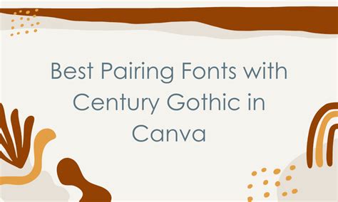 century gothic font pairing.